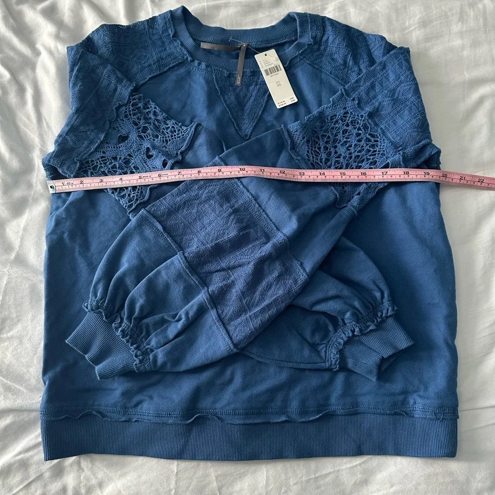 NWT Anthropologie lace balloon sleeve top